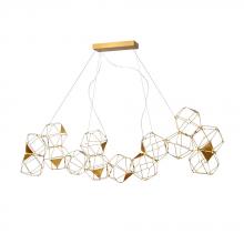  A1893GD - Avista Cube Chandelier 73" Gold -LED