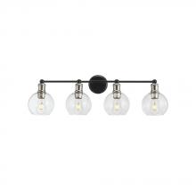  A3214BKBN - Avista Ash Vanity Wall Light 4-Light Black & Brushed Nickel