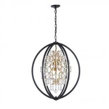  A7258BKGD - Avista Belair Chandelier 36" Black & Gold