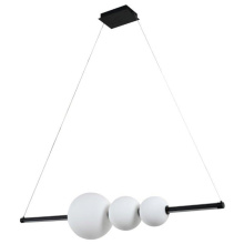 Avista Lighting Inc A8248OPBK - Avista Globe Chandelier Opal Glass -Black