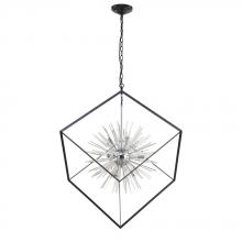  A9230BKGD - Avista Uptown 38" Chandelier Black & Gold-LED