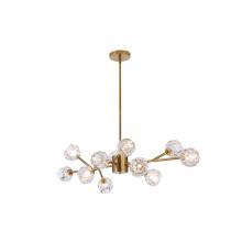  A8912GD - Avista Hampton Linear Chandelier 12-Light Gold