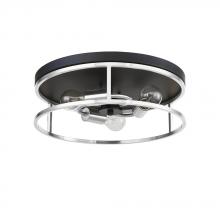  F2203BKCH - Avista Easton Flush Mount Round 3-Light Black & Chrome