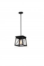  LIT3931BK - 9" Dual mount mini Pendant Semi-Flush and Pendant in Black finish with 1x60 W -Medium Base socke