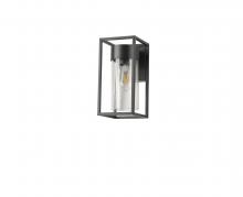  LIT72186BK-SD - 11" Aluminium + Iron Die cast 1x60w Wall Light With inner Seedd glass, Dimension W =5" E=6.1