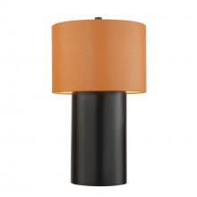  368T01BLC - Secret Agent 1-Lt Table Lamp - Black/Camel Leather