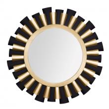  372MI36MBFG - Daphne 36-in   Wall Mirror - Matte Black/French Gold