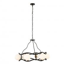  374C06CBFG - Black Betty 6-Lt Chandelier - Carbon/French Gold