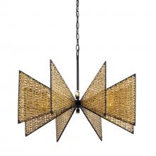  379C08MBS - Machina 8-Lt Chandelier - Matte Black/Sulihiya