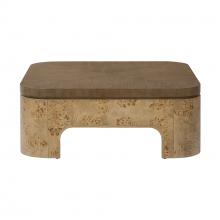  514TA44A - McKinney Coffee Table - Mushroom Oak/Mappa Burl