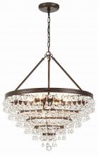  137-VZ - Calypso 8 Light Crystal Teardrop Vibrant Bronze Chandelier