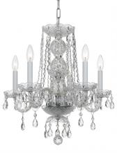  5295-CH-CL-MWP - Traditional Crystal 5 Light Clear Crystal Chrome Mini Chandelier