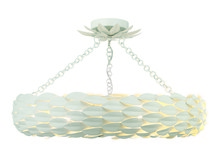  536-MT_CEILING - Broche 6 Light Matte White Semi Flush Mount