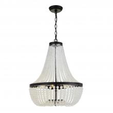  608-MK - Rylee 6 Light Matte Black Chandelier