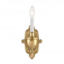  641-PB - Crystorama 1 Light Polished Brass Cast Sconce