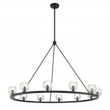  ARA-10266-MK - Aragon 12 Light Matte Black Chandelier