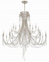  ARC-1929-SA-CL-MWP - Arcadia 28 Light Antique Silver Chandelier