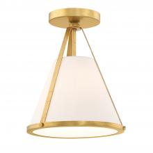  FUL-900-GA_CEILING - Fulton 1 Light Antique Gold Semi Flush Mount