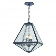  GLA-9705-WT-BC - Brian Patrick Flynn Glacier 3 Light Black Charcoal Outdoor Pendant