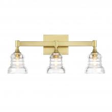  GRG-1043-AG - Gregory 3 Light Aged Brass Bathroom Vanity