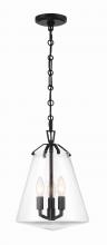  VSS-7004-MK - Voss 3 Light Matte Black Mini Chandelier