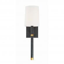  WES-9901-BK-GA - Weston 1 Light Black + Antique Gold Sconce