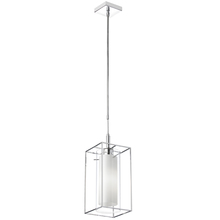  CBE-61P-PC - 1LT Pendant, Rectangular Metal Frame w/Frosted Gls