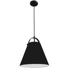  EMP-111P-797-MB - 1LT Emperor Pendant Matte Black w/ Black Shade