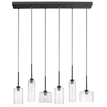  IC-286P-MB - 6LT Halogen Horizontal Pendant, MB w/ Clear Glass