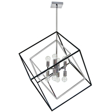  KAP-278P-PC-MB - 8LT Pendant, Polished Chrome & Matte Black Finish