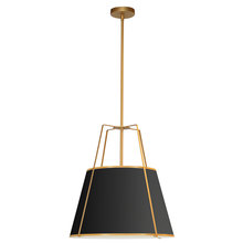  TRA-1P-GLD-BK - 1LT Trapezoid Pendant GLD/BK Shade w/790Diff