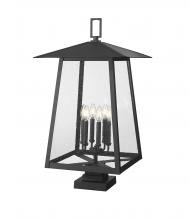  5015PHXXLS-SQPM-BK - 6 Light Outdoor Pier Mounted Fixture