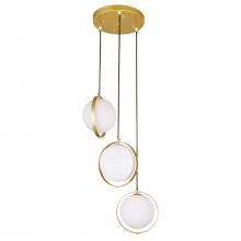  1153P16-3-169 - Da Vinci 3 Light Multi Light Pendant With Brass Finish