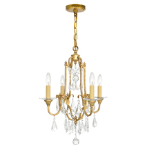  9836P17-4-125 - Electra 4 Light Up Chandelier With Oxidized Bronze Finish