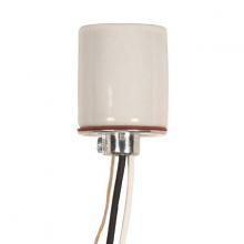 Satco Products Inc. 80/1113 - Keyless Porcelain Socket; 1/4 IPS Cap With Set Screw; 20 in. AWM B/W 150C W/ Grid; CSSNP Screw