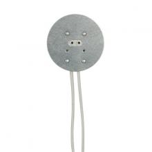  80/2044 - Porcelain Halogen Round Analog Socket; 24" Leads; GX5.3 Base; SF-1 200C Leads; 1-3/4"