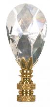  90/1737 - Pendant Cut Crystal Finial; 2-3/4" Height; 1/4-27