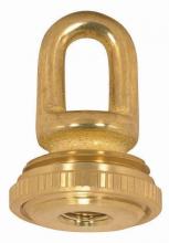  90/2294 - 1/8 IP Cast Brass Screw Collar Loop With Ring; Fits 1" Canopy Hole; 1-1/8" Ring Diameter;