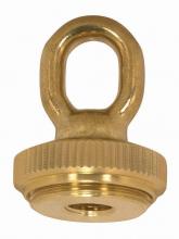  90/2298 - 1/4 IP Heavy Duty Cast Brass Screw Collar Loops with Ring 1/4 IP Fits 1-1/4" Canopy Hole Ring