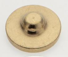  90/625 - Flat Brass Knob; 1/8 IP; Burnished And Lacquered Brass