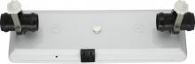 Satco Products Inc. 90/769 - 4-Light U-Channel Glass Holder; 4 Light-Convenience Outlet For Use With 24" U-Bend Glass