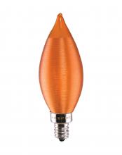  S11303 - 4 Watt CA11 LED; Satin Spun Amber; Candelabra base; 2100K; 120 Volt