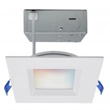  S11565 - 9 Watt; LED Direct Wire; Low Profile Regress Baffle Downlight; 4 Inch Square; Starfish IOT; Tunable