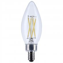 Satco Products Inc. S12493 - 4 Watt B11 LED; Candelabra Base; Clear; 5000K CCT; 120 Volt; 10-pk