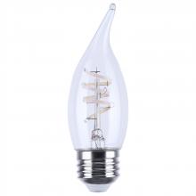 Satco Products Inc. S12556 - 4 Watt CA11 LED; Reminiscent; Flex Gray Coil Filament; E26; 2700K; 120 Volt