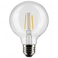 Satco Products Inc. S21243 - 4.5 Watt G25 LED Filament; Clear; Medium base; 90 CRI; 3000K; 120 Volt; 2 Pack