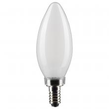  S21824 - 4 Watt B11 LED; Frosted; Candelabra Base; 3000K; 350 Lumens; 120 Volt; 2-Pack