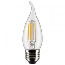  S21852 - 5.5 Watt CA10 LED; Clear; Medium Base; 2700K; 500 Lumens; 120 Volt; 2-Card