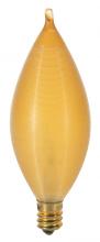  S3406 - 25 Watt C11 Incandescent; Spun Amber; 4000 Average rated hours; Candelabra base; 120 Volt