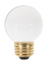  S4541 - 25 Watt G16 1/2 Incandescent; Gloss White; 1500 Average rated hours; 180 Lumens; Medium base; 120